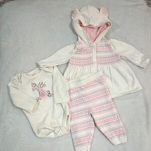 Gymboree Pink and White Baby Onesie